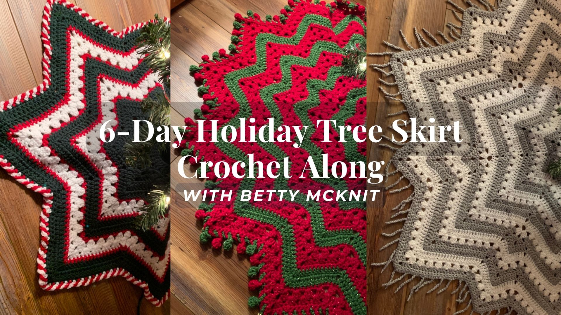 6-Day Holiday Tree Skirt Crochet Along
