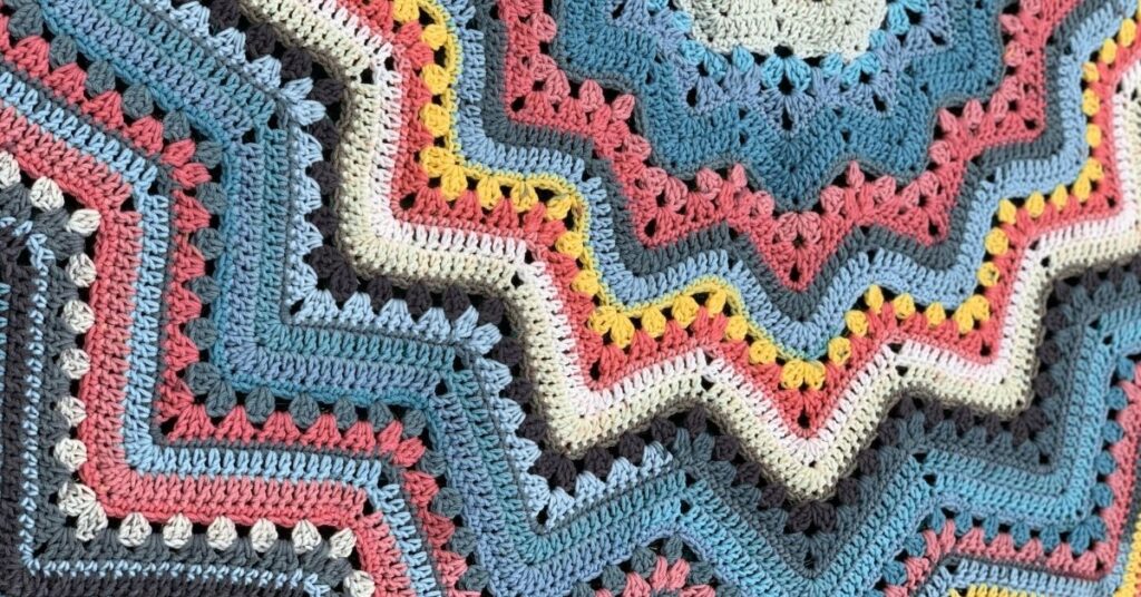 Colorful 6-Day Spring Mixer Crochet Blanket