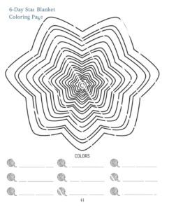 6-Day Star Coloring Page from the 6-Day Star Blanket Planner