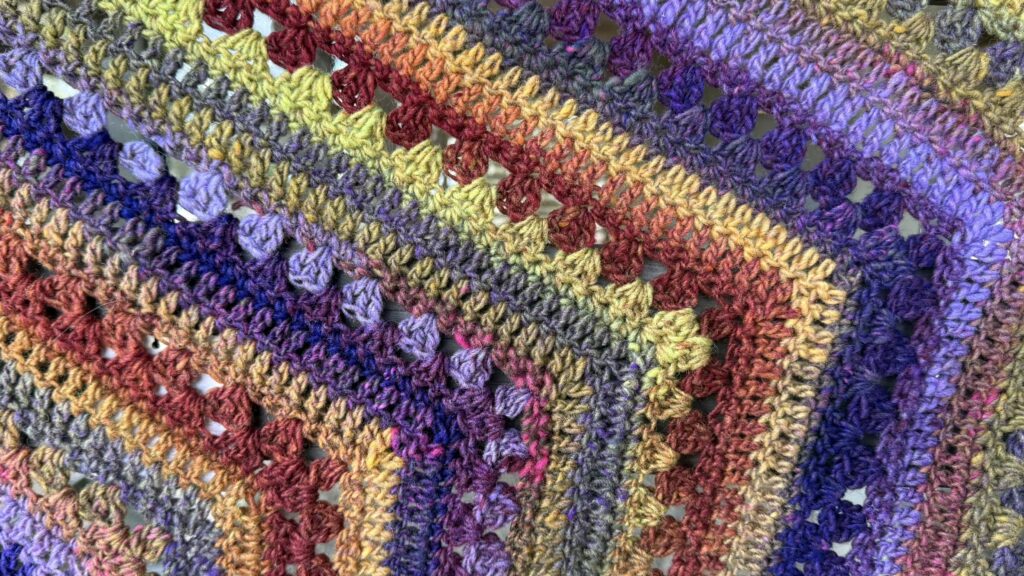 Decorative image colorful crochet stitches